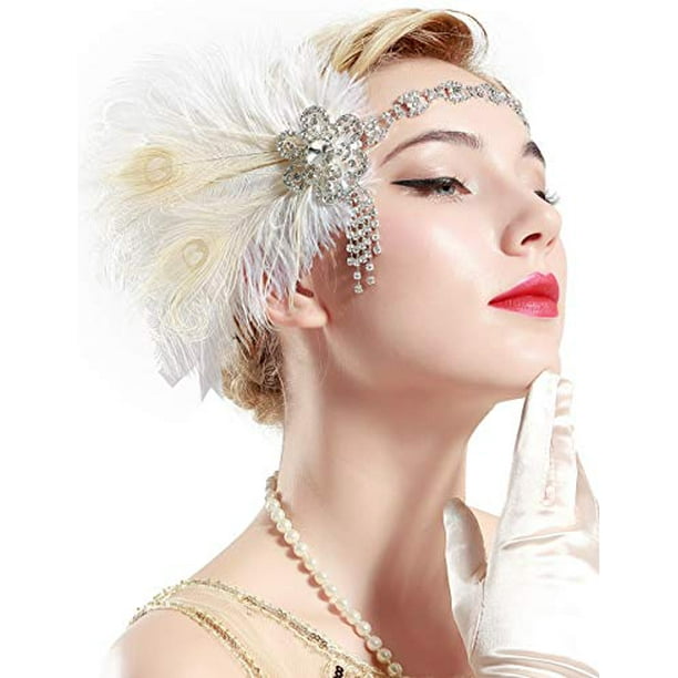 20s 1920s Headband Vintage Bridal Great Gatsby Flapper Costume Dress Accessories 